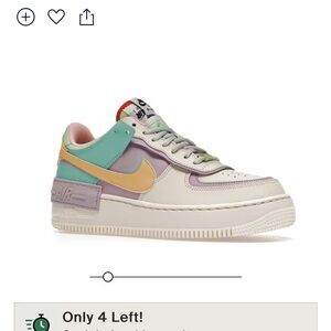 Nike Air Force 1 Low Shadow, Pale Ivory, Size 8.5 Women’s